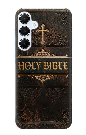 S4109 Vintage Antique Bible Book Cover Art Case For Samsung Galaxy A55 5G