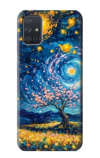 S4081 Dreamy Spiral Galaxy Night Sky Art Case For Samsung Galaxy A71 5G