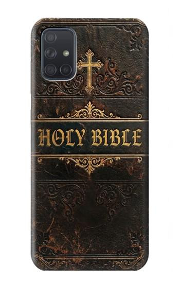 S4109 Vintage Antique Bible Book Cover Art Case For Samsung Galaxy A71 5G