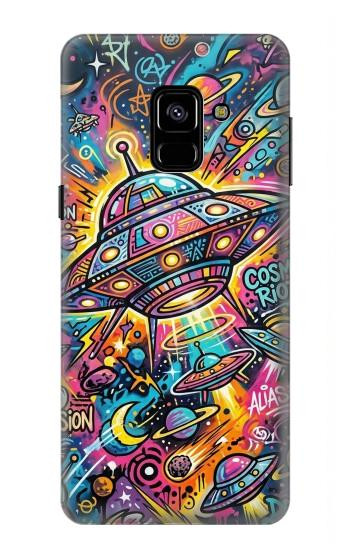 S4085 Cosmic Spaceship Psychedelic Art Case For Samsung Galaxy A8 (2018)