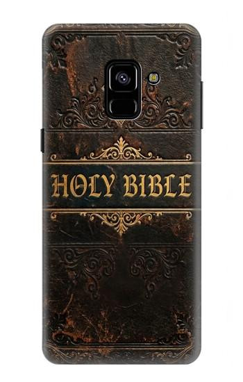 S4109 Vintage Antique Bible Book Cover Art Case For Samsung Galaxy A8 (2018)