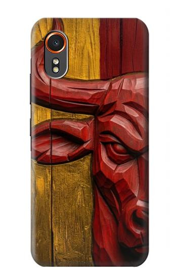 S4098 Span Bull Carved Artwork Case For Samsung Galaxy XCover7