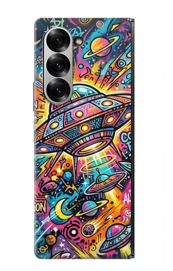 S4085 Cosmic Spaceship Psychedelic Art Case For Samsung Galaxy Z Fold 7