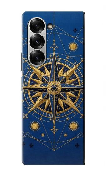 S4086 Nautical Compass Maritime Design Case For Samsung Galaxy Z Fold 6