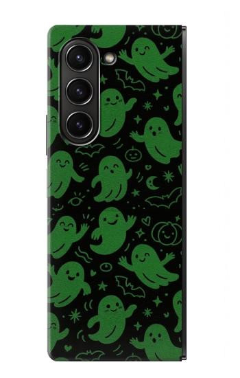 S4087 Cute Green Ghost Cartoon Pattern Case For Samsung Galaxy Z Fold 5