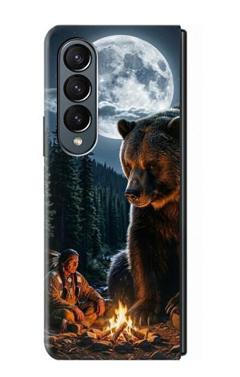 S4095 Majestic Bear Indian Wilderness Art Case For Samsung Galaxy Z Fold 4