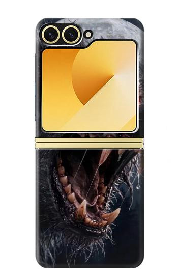 S4094 Wolf Moonlight Fantasy Art Case For Samsung Galaxy Z Flip 6, Flip 7 FE