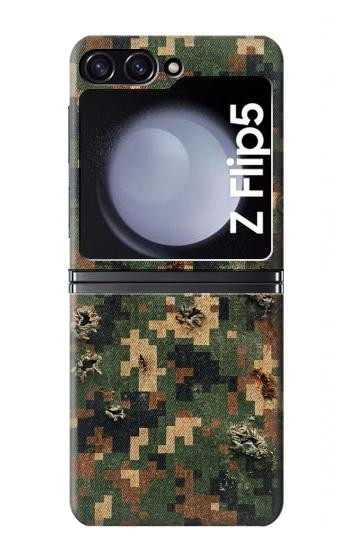 S4091 Green Digital Camouflage Pattern Case For Samsung Galaxy Z Flip 5