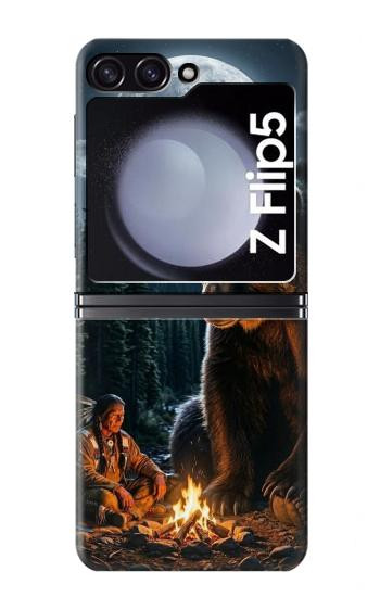 S4095 Majestic Bear Indian Wilderness Art Case For Samsung Galaxy Z Flip 5