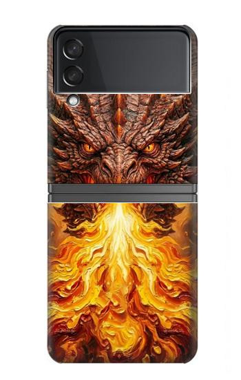 S4090 Epic Fire Dragon Fantasy Illustration Case For Samsung Galaxy Z Flip 4