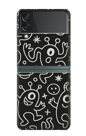 S4101 Cute Cartoon Monster Pattern Case For Samsung Galaxy Z Flip 3 5G
