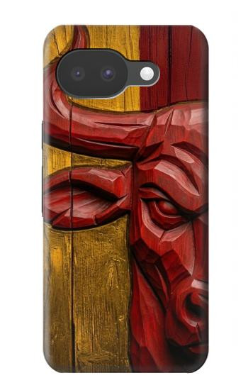 S4098 Span Bull Carved Artwork Case For Google Pixel 10a