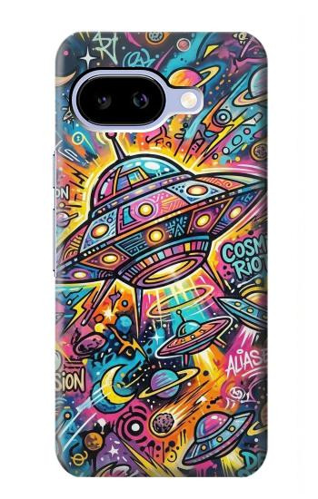 S4085 Cosmic Spaceship Psychedelic Art Case For Google Pixel 9a