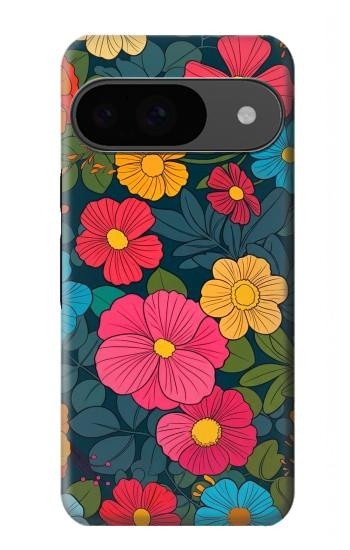 S4105 Vibrant Colorful Floral Pattern Case For Google Pixel 9