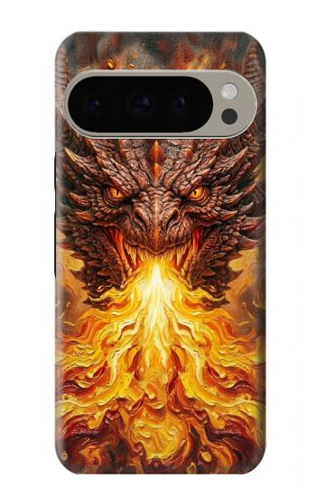 S4090 Epic Fire Dragon Fantasy Illustration Case For Google Pixel 9 Pro