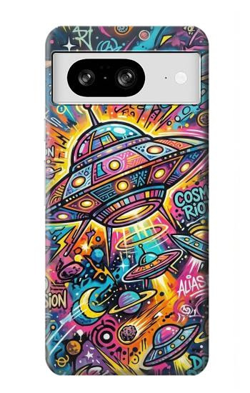 S4085 Cosmic Spaceship Psychedelic Art Case For Google Pixel 8