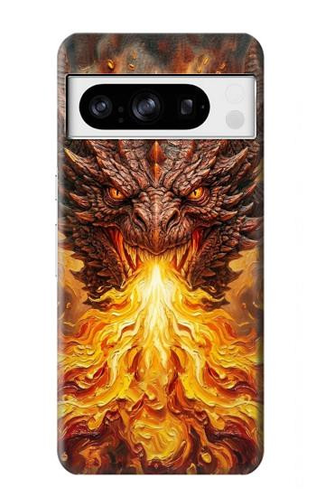 S4090 Epic Fire Dragon Fantasy Illustration Case For Google Pixel 8 pro