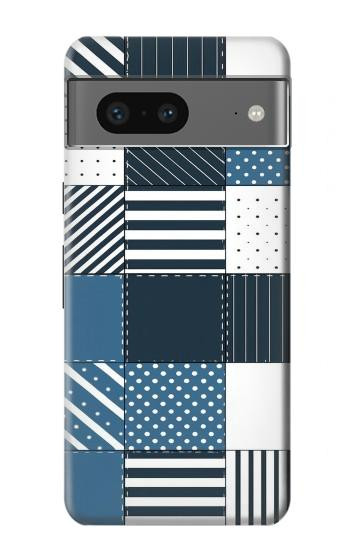 S4082 Modern Geometric Patchwork Pattern Case For Google Pixel 7a