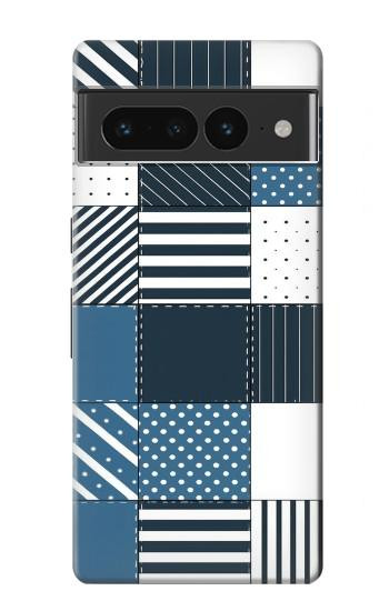 S4082 Modern Geometric Patchwork Pattern Case For Google Pixel 7 Pro