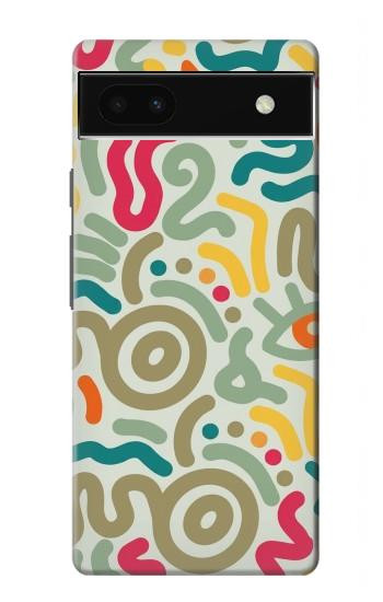 S4078 Abstract Colorful Doodle Pattern Case For Google Pixel 6a