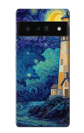 S4092 Moonlit Lighthouse Coastal Painting Case For Google Pixel 6 Pro