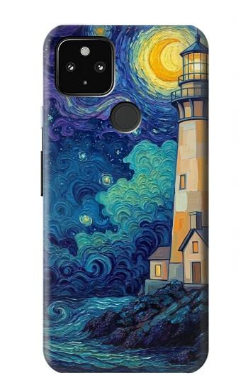 S4092 Moonlit Lighthouse Coastal Painting Case For Google Pixel 4a 5G