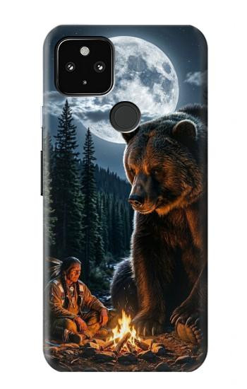 S4095 Majestic Bear Indian Wilderness Art Case For Google Pixel 4a 5G