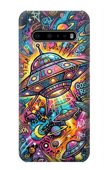 S4085 Cosmic Spaceship Psychedelic Art Case For LG V60 ThinQ 5G
