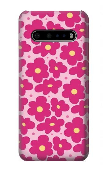 S4097 Pink Floral Seamless Pattern Design Case For LG V60 ThinQ 5G