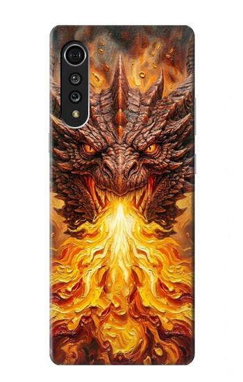S4090 Epic Fire Dragon Fantasy Illustration Case For LG Velvet