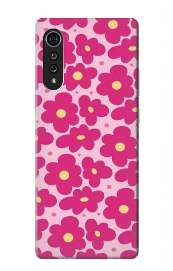 S4097 Pink Floral Seamless Pattern Design Case For LG Velvet