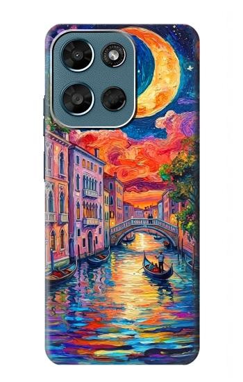 S4083 Colorful Painting Moonlit Venice City Case For Motorola Moto G (2026), G Play (2026)