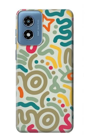 S4078 Abstract Colorful Doodle Pattern Case For Motorola Moto G Play 4G (2024)