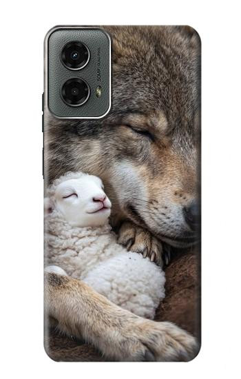 S4089 Gentle Wolf And Lamb Friendship Art Case For Motorola Moto G 5G (2024)