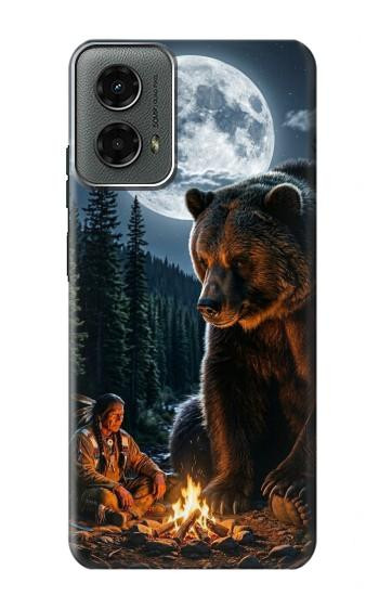S4095 Majestic Bear Indian Wilderness Art Case For Motorola Moto G 5G (2024)