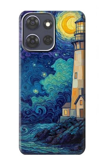 S4092 Moonlit Lighthouse Coastal Painting Case For Motorola Moto G Power (2025,2026)