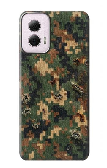 S4091 Green Digital Camouflage Pattern Case For Motorola Moto G Power 5G (2024)