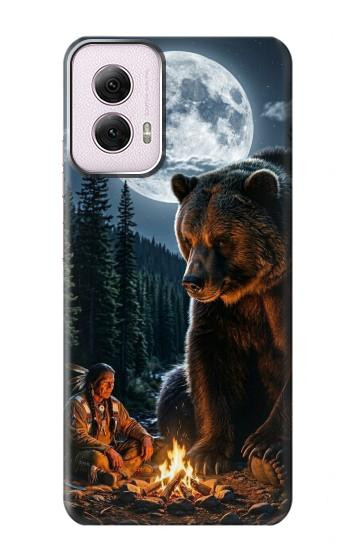 S4095 Majestic Bear Indian Wilderness Art Case For Motorola Moto G Power 5G (2024)