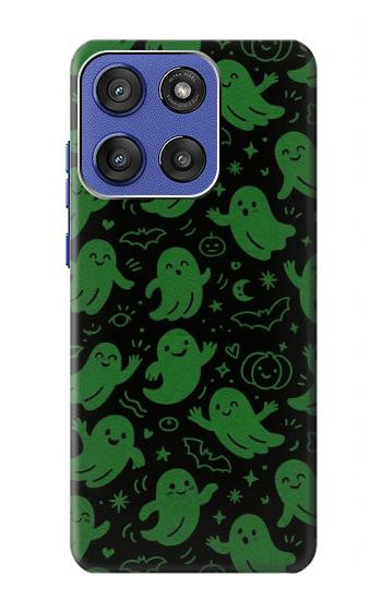S4087 Cute Green Ghost Cartoon Pattern Case For Motorola Moto G Stylus 5G (2025,2026), Edge 60 Stylus