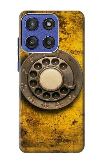 S4107 Retro Rotary Phone Dial Vintage Case For Motorola Moto G Stylus 5G (2025,2026), Edge 60 Stylus