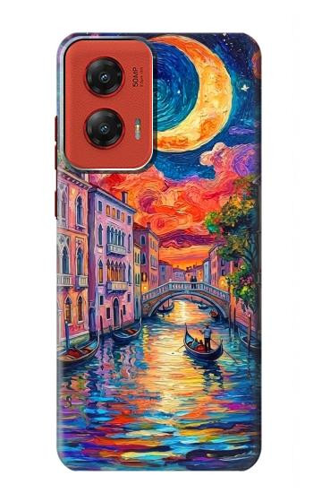 S4083 Colorful Painting Moonlit Venice City Case For Motorola Moto G Stylus 5G (2024)