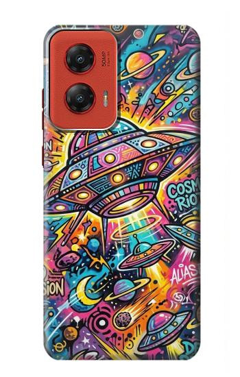 S4085 Cosmic Spaceship Psychedelic Art Case For Motorola Moto G Stylus 5G (2024)