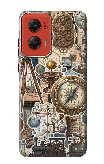 S4100 Vintage Scientific Discovery Collage Case For Motorola Moto G Stylus 5G (2024)