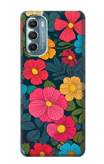 S4105 Vibrant Colorful Floral Pattern Case For Motorola Moto G Stylus 5G (2022)