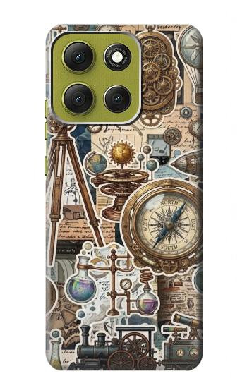 S4100 Vintage Scientific Discovery Collage Case For Motorola Moto G86