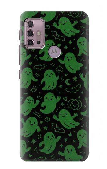 S4087 Cute Green Ghost Cartoon Pattern Case For Motorola Moto G30, G20, G10
