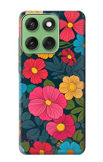 S4105 Vibrant Colorful Floral Pattern Case For Motorola Edge 60