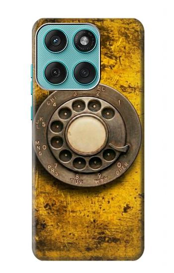 S4107 Retro Rotary Phone Dial Vintage Case For Motorola Edge 60 Fusion