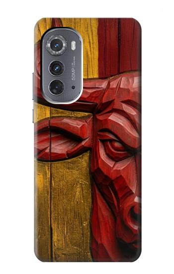 S4098 Span Bull Carved Artwork Case For Motorola Edge (2022)