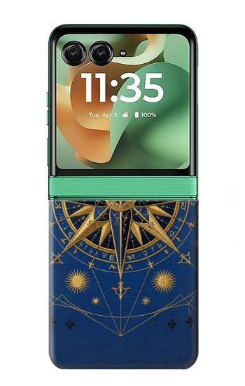 S4086 Nautical Compass Maritime Design Case For Motorola Razr 70+,60+, Razr+ (2026, 2025, 2024)